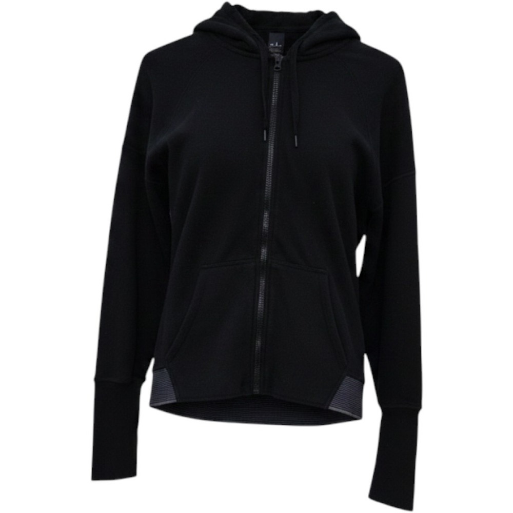 Champion C9 Mens Black Full Zip Hoodie Sweatshirt Thumbholes Size M